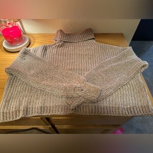 Zenana Outfitters Taupe Turtleneck Sweater